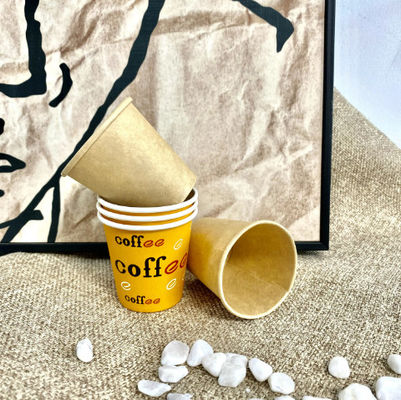 Tek kullanımlık 6 oz plastik içermeyen tek kağıt fincan 430ml özelleştirilebilir logo