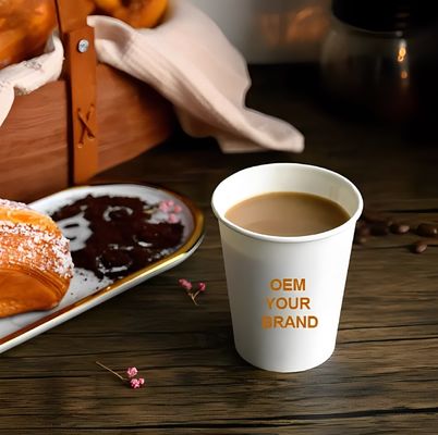 % 100 komposta edilebilir tek duvar kağıdı bardağı 4 oz 125 ml plastiksiz kağıt bardağı