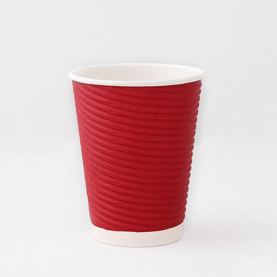 Dönüştürülmüş 430 ml Dönüşlü Duvar Kahve Kupaları 12 oz Dönüşlü Kağıt Kupalar Plastiksiz Kaplı