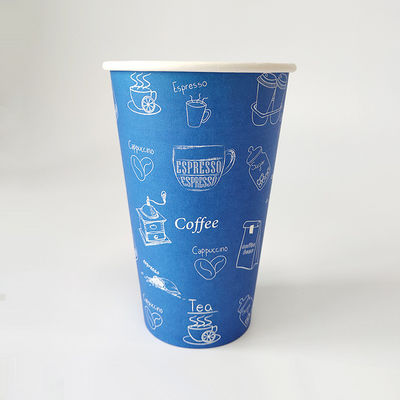 600ml Tek Duvar Kağıdı Sıcak Kadehler Özel Baskı 20oz Kağıt Kadeh TUV