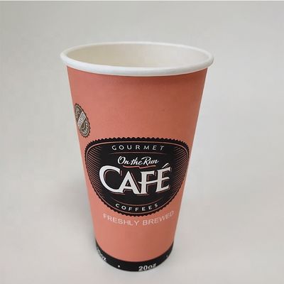 Çevre dostu özelleştirilebilir 270ml tek kağıt fincan 9.5oz plastik içermeyen kaplama