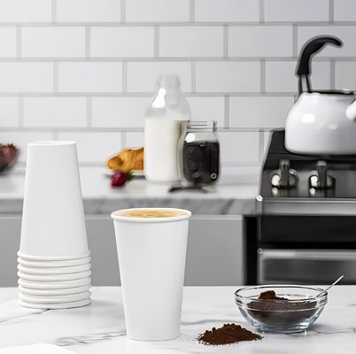 230ml 8.5oz Tek Duvarlı Tek kullanımlık bardaklar PE kaplama Süt Çay Çift Duvarlı Kağıt Bardaklar