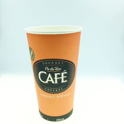 Çevre dostu özel 22oz 630 ml plastik içermeyen tek kağıt bardak