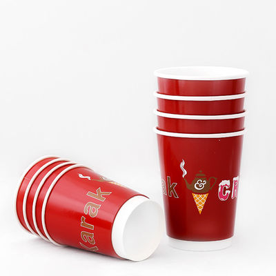 16oz 138mm Çift Duvarlı Kağıt Kupa 540ml Süt Çay Soğuk İçecek Kupa Kağıt
