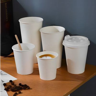 3.5oz 85ml beyaz tek kullanımlık PE tek kağıt fincan özel basılabilir