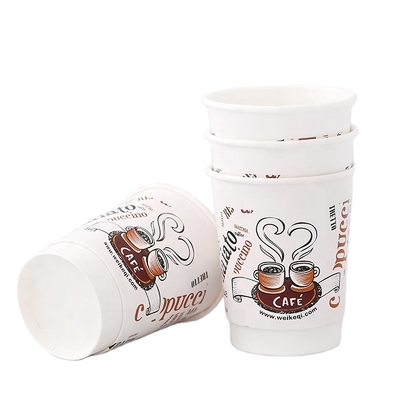 Özel basılı tek duvar kağıdı bardağı 3oz-32oz kapağı ile