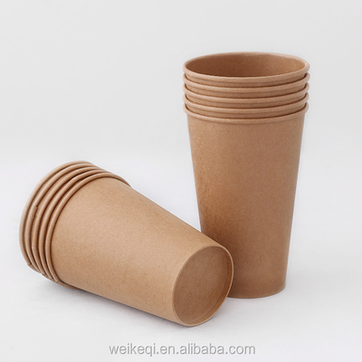 Özel Logolu Tek Kullanımlık Kraft Tek Katlı Kağıt Bardak 3oz - 32oz