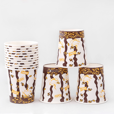 Özel Logo Tek kullanımlık duvar kağıdı bardağı 4oz-32oz kapaklı